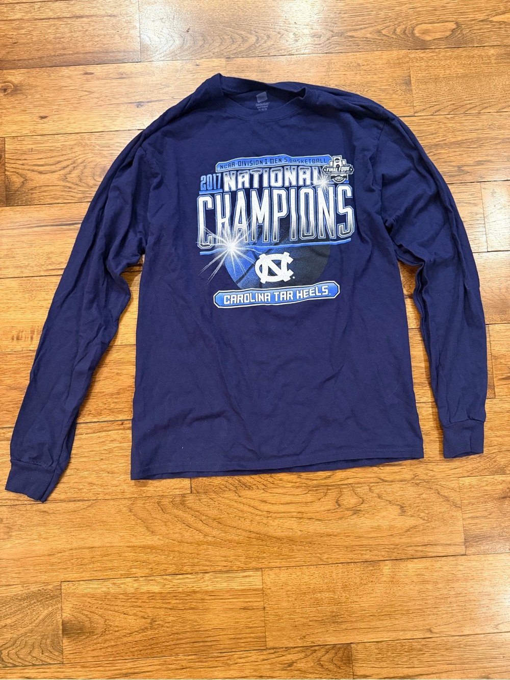 Carolina Tar Heels Navy 2017 National Champions Long Sleeve Shirt